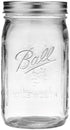 Ball Quart (32oz) Jar with Silver Lid, Wide Mouth, Set of 2...