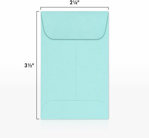 LUXPaper Coin Envelopes, Seafoam, 2 1/4-Inch x 3 1/2-Inch, 50-Count...
