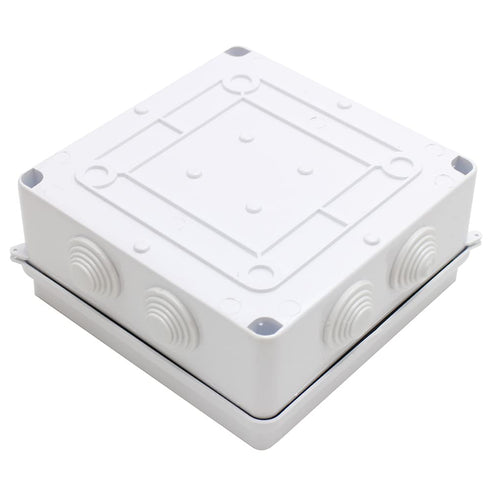 MAKERELE IP65 Waterproof Dustproof Electrical Junction Box ABS Plastic Electronics Enclosure White 5.9”×5.9”×2.8”inch(150×150×70mm)...