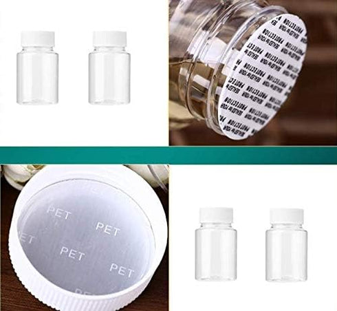 HLLMX 8 PCS Plastic Clear Empty Bottle Pill Bottle Container Chemical Reagent Bottle Liquid Bottle Solid Powder Bottle 20ML...