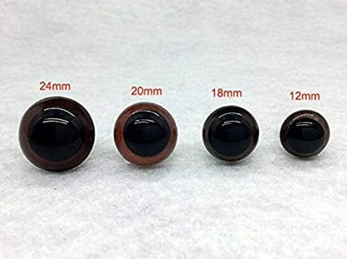 100PCS Brown Plastic Safety Eyes Craft Eyes for Sewing Crafting Buttons Teddy Bear Doll Stuffed Animals Puppet Doll Making DIY Crafts Toy Accessor...