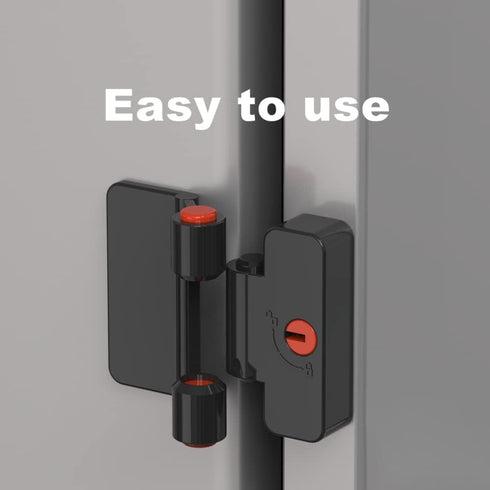 Refrigerator Adhesive Locks Double Button Fridge Door Lock with Key, Child Proof Freezer Cooler Door Lock, Child Baby Safety File Drawer Lock and ...