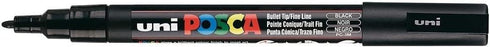 Uni Posca Paint Marker PC-3M Black, 3 Pens Pack(Japan Import)...