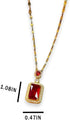 Women Jewelry Set Rhinestone Zircon Emerald Pendant Necklaces & Earrings Set 925 Sterling Silver Created...