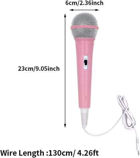 Microphone for Kids, Kids Microphone for Singing Portable Dynamic Microphone with 3.5mm Jack Connector Handheld Karaoke Wired Microphone for Girls...