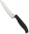 Spyderco Z-Cut Kitchen Knife with 4.4" Pointed Tip CTS BD1N Stainless Steel Blade and Durable Black Polypropylene Handle - PlainEdge - K14PBK...