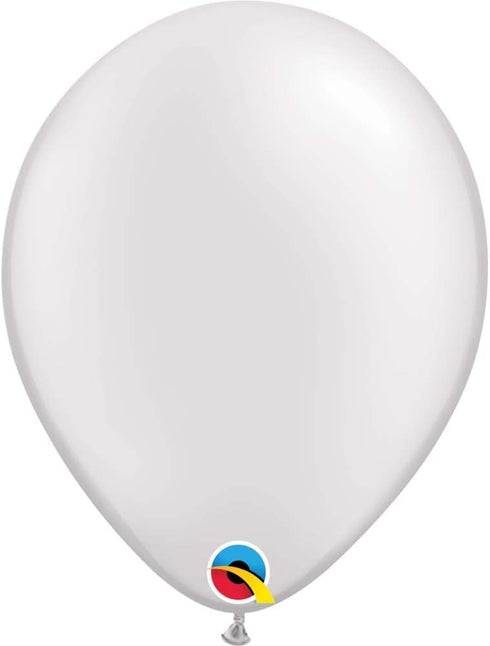 Qualatex 43788 Pearl White Latex Balloons, 11", White, Pack of 100...