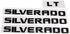 3D Raised and Strong Adhesive Decals Letters Badge Fit for Silverado LT 1500 2500Hd 3500Hd - Gloss Black...