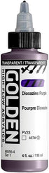 High Flow Acrylics by GOLDEN, Transparent Dioxazine Purple, 4 fl. oz. Bottle, Professional Acrylic Paint, Transparent...