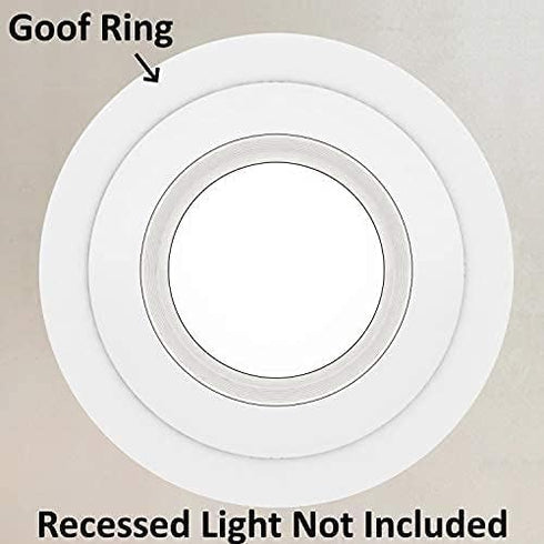 LightLabs Goof Ring Gloss 6 Pack 8.06" Diameter for 6" Cans. Inlcudes Mounting Tape to Fix Drywall Damage for Flush Mount Recessed Down Lights. 6....
