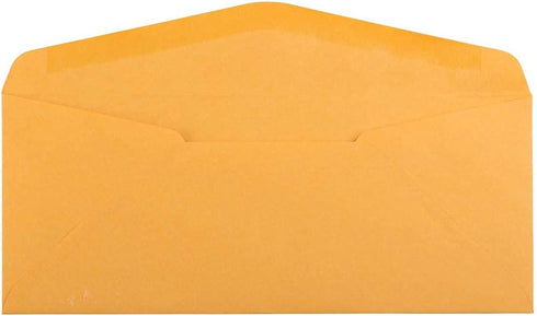 JAM PAPER #10 Business Commercial Envelopes - 4 1/8 x 9 1/2 - Brown Kraft Manila - 50/Pack...