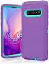 Galaxy S10 Defender Case, Protective Defender Shockproof Hybrid Case Dual Layer Design Hard Cover Compatible with Samsung Galaxy S10 (Purple-Teal)...
