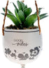 Karma Hanging Succulent Pot Good Vibes...