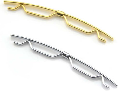 2 Pcs Metal Tie Collar Bar Pin Necktie Tie Clip Shirt Collar Clip Collar Pin Accessories for Men (Gold and Silver)...