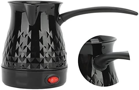 Electric Coffee Pot, 600ml ABS+Stainless Steel Coffee Maker Anti Scald Even Heating Electric Coffee Pot with Removable Handle for Home and Office...