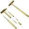 1 Pc Gold Mini Golden Hammer Brass Hammer with Screwdriver Hand Tools, Multifunction 6 in 1 Jewelers Hammer Copper Hammer for Repair Mobile Phones...
