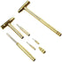 1 Pc Gold Mini Golden Hammer Brass Hammer with Screwdriver Hand Tools, Multifunction 6 in 1 Jewelers Hammer Copper Hammer for Repair Mobile Phones...