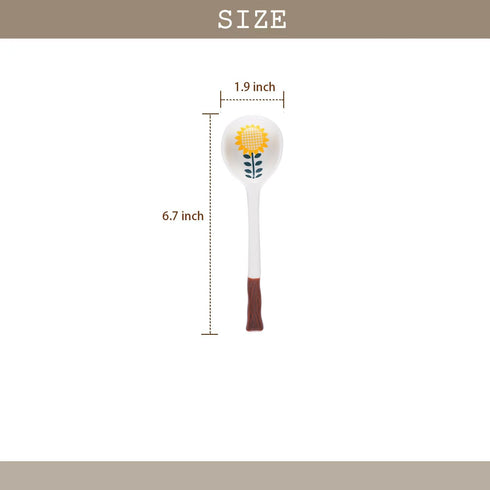 Ceramic Soup Spoons Set Asian Spoons Chinese Japanese Tablespoon for Ramen Pho Wonton Dumplings Miso - Set of 4...