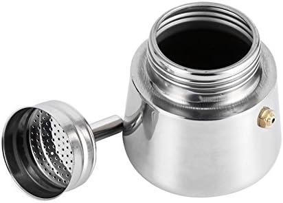 Yosoo Coffee Maker, Stainless Steel Coffee Pot Percolator Stovetop Latte Maker Percolator Stove Top Filter Coffee Maker Pot Easy Clean (200ML 4 Cu...