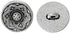 12 PCS Antique Silver Six-Petal Flower Carving Circle Button Vintage Coat Button High-Grade Alloy Button Trench Coat Button...