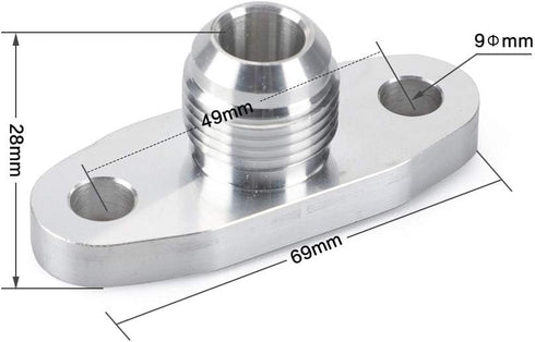 Billet 10AN Oil Drain Return Flange Adapter for T3 T4 Turbo Charger...