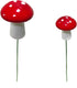 10Pcs Red Garden Stakes Mushroom Miniatures Indoor Outdoor Silhouette Fairy Garden Lawn Yard Decorations Lawn Inset Craft Decorative Garden Stakes...