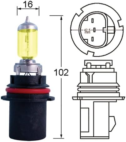 Hella H71070602 Optilux XY Series HB4 9006 Xenon Yellow Halogen Bulbs, 12V, 55W, 2 Pack...