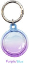 FancyCase Waterproof Silicone Airtag Holder with Keychain Waterproof Airtag Case with Keychain for Loss Prevention/Tracking (Clear Purple/Blue)...