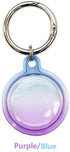 FancyCase Waterproof Silicone Airtag Holder with Keychain Waterproof Airtag Case with Keychain for Loss Prevention/Tracking (Clear Purple/Blue)...