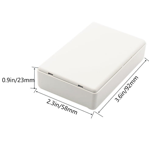 Zulkit 5Pcs Project Boxes ABS Plastic Electrical Project Power Case Small Junction Box White 3.62 x 2.28 x 0.91 inch (92 x 58 x 23 mm)...