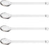 4 Pcs Clear Glass Tea Spoon Glass Stirring Spoon Stick Long Handle Coffee Stirrer Iced Tea Spoon Glass Stirring Spoon for Cocktail Tea Dessert App...