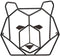 Everydecor Rustic Geometric Bear Head Metal Wall Art Decor for Home Office Kitchen Living Room Bedroom Farmhouse Indoor Outdoor Bear Sign Decorati...