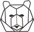 Everydecor Rustic Geometric Bear Head Metal Wall Art Decor for Home Office Kitchen Living Room Bedroom Farmhouse Indoor Outdoor Bear Sign Decorati...