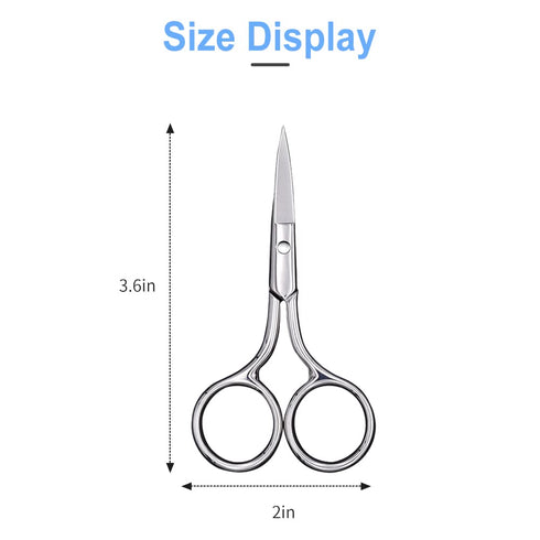 Eyebrow Scissors, Small Scissors for Hair, Eyebrows, Nose Hair, Beard, Eyelashes, Cuticle. Stainless Steel Fine Straight Tip Nose Hair Scissors -A...