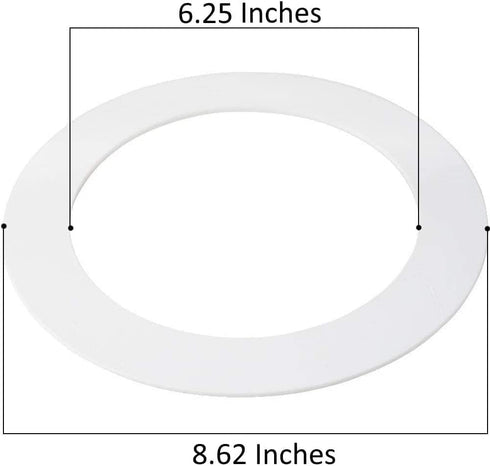 LightLabs Goof Ring Gloss 6 Pack 8.65" Diameter for 6" Cans. Inlcudes Mounting Tape to Fix Drywall Damage for Flush Mount Recessed Down Lights. 6....