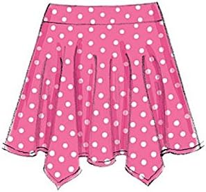 McCall's Patterns M7345 Children's/Girls' Straight, Handkerchief or High-Low Hem Skirts, CHJ (7-8-10-12-14)...