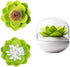 Niviy Q-Tips Holder Cotton Swab Organizer Lotus Shape Swab Cosmetic Storage Bathroom Decor, Green1...