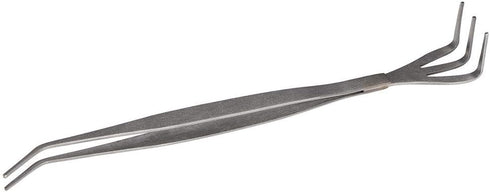 Fdit 2 in 1 Stainless Steel Bonsai Tools Gardening Tool Root Rake Tweezers for Bonsai Planter...