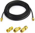 Superbat RF coaxial SMA Male to SMA Female Bulkhead RG174 6.56ft Cable + 3pcs RF Coax SMA Adapter Kit for SDR Equipment Antenna Ham Radio,3G 4G LT...