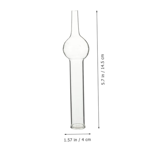 5pcs Chemical Experiment Equipment Chemistry Air Drying Tube Science Tubes Empty Refillable Tubes Small Test Tube Straight Drying Tube Single Ball...