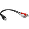 Cmple - 2 RCA Male to 1 RCA Female Stereo Audio Y-Cable, Plugs to Jack Y-Adapter Subwoofer Cable, Gold Plated...