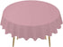 Pink Plastic Tablecloths 2 Pack Disposable Table Covers 84 Inch Circle Bridal Shower Party Tablecovers PEVA Vinyl Table Cloths for BBQ Picnic Birt...