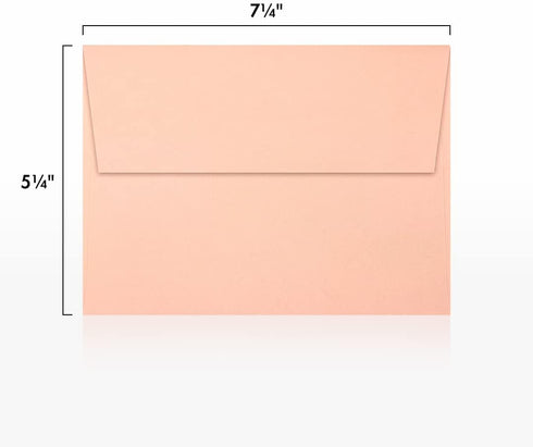 LUXPaper A7 Invitation Envelopes | Peel & Press | 5 1/4" x 7 1/4" | Blush Pink | 80lb. Text | 50 Qty...