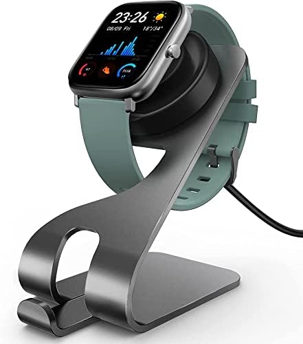 for Amazfit GTR 3 Pro Charger Stand, Premium Aluminum Charing Dock Station with 5ft 150cm USB Charging Cable for Amazfit Smart Watch GTS 3 GTR 3/3...