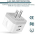 2Pack USB Wall Charger Plug, AILKIN 2.4A Dual Port USB Adapter Power Cube Fast Charging Station Box Base for iPhone 15 14 13 12 Pro Max SE 11 XR X...
