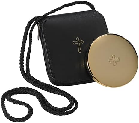 Gold Finish Pyx with Leather Burse...