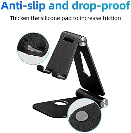 cocopar Monitor Stand Adjustable Desk Mobile Phone Holder Fully Foldable Aluminum Compatible for Smartphone Portable Monitor iPad iPhone 12 Pro Mi...