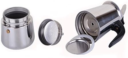 2 Cup/100ml Stainless Steel Moka Espresso Latte Percolator Stove Top Coffee Maker Pot...