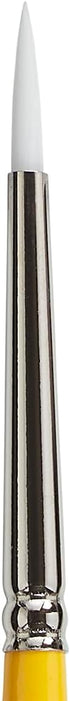 KINGART Premium White Nylon 7955-1 Gold Grip Round Stain Artist Brushes, Acrylic & All Media, Use on Fabric, Ceramics, Glass, Wood & More, Size 1...
