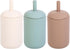 Set of 3 Extra Thick Silicone Sippy Cups for Toddlers | Platinum Food and Medical Grade | 1-3 Training Cup with Straws, Stoppers | BPA Free | CPC ...